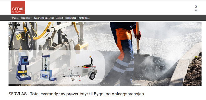 Servi Group - ny webside for prøveutstyr