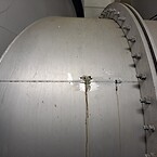 korrosion i en svejsning på røggasrensesystemet