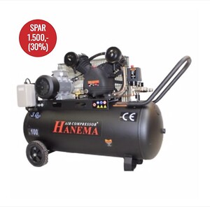 HANEMA kompressor 3 HK 100 ltr. tank