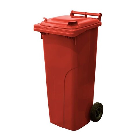 Europlast Affaldscontainer 2-hjulede 140L rød