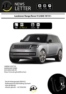 Landrover Range Rover V 460 anhængertræk skjult aftageligt fra Dansk Anhængertræk GDW