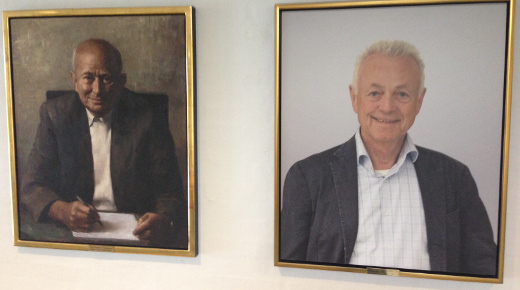 Levende legende: Kenneth Iversen er portrætteret i indgangskorridoren hos Kyocera Unimerco i Sunds.
