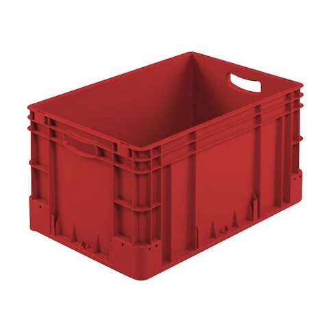 S-kasse 600x400x320 mm m/hå.hul - rød