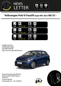 VW Polo MY21 Facelift anhængertræk fast og aftageligt fra Dansk Anhængertræk GDW