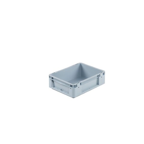 S-kasse 400x300x120 mm u/hå.hul - grå