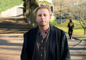 Jens Rex, ny Head of Landscape and Urbanism i C.F. Møller Architects, i Aarhus Universitetspark som C.F. Møller Architects står bag.